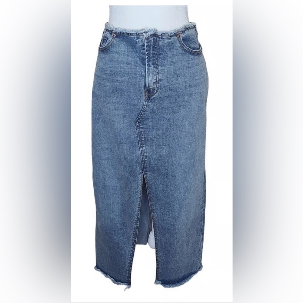 Juicy Couture Blue Denim Skirt with Heart Detail